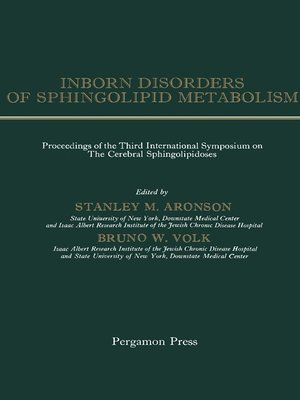 cover image of Inborn Disorders of Sphingolipid Metabolism